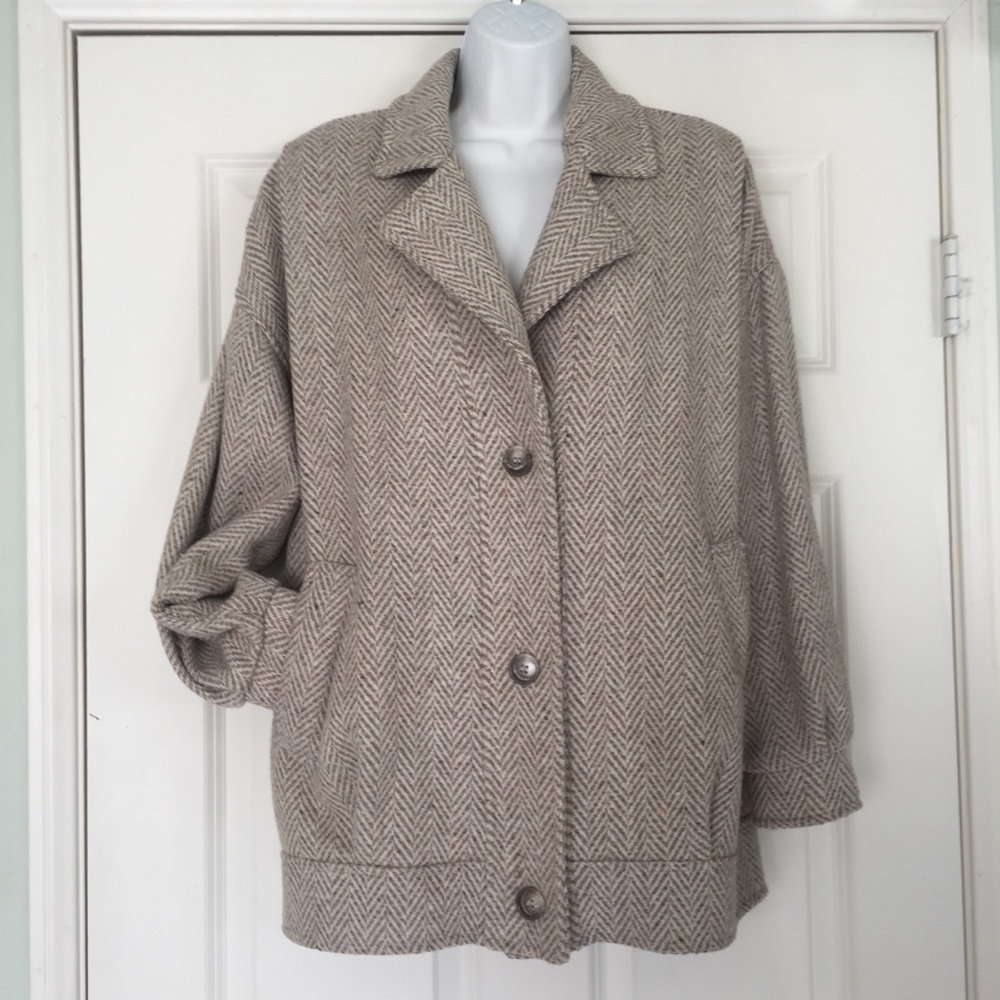 NWOT Vintage 90s Made in USA Wool blended Coat sz6